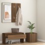 Set de muebles de recibidor madera contrachapada roble marrón