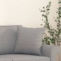 Cojines decorativos 2 uds tela gris claro 40x40 cm