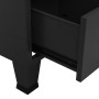 Armario industrial de metal negro 90x50x180 cm