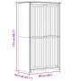 Armario BODO madera maciza de pino blanco 99x53,5x173 cm