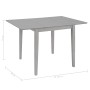 Mesa de comedor extensible gris (80-120)x80x74 cm MDF