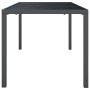Mesa de jardín de acero gris antracita 165x80x72 cm