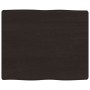 Tablero mesa madera tratada borde vivo marrón 60x50x(2-6) cm