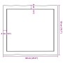 Tablero mesa madera tratada borde vivo marrón 60x50x(2-6) cm