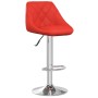 Taburetes de cocina 2 unidades cuero sintético rojo