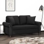 Cojines decorativos 2 uds terciopelo negro 40x40 cm