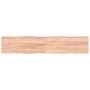 Tablero mesa madera tratada borde natural marrón 200x40x(2-6)cm