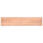 Tablero mesa madera tratada borde natural marrón 200x40x(2-6)cm