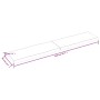 Tablero mesa madera tratada borde natural marrón 200x40x(2-6)cm
