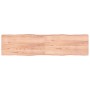 Tablero mesa madera tratada borde natural marrón 200x50x(2-6)cm