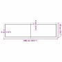 Tablero mesa madera tratada borde natural marrón 200x50x(2-6)cm