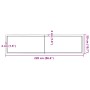 Tablero mesa madera tratada borde natural marrón 220x50x(2-4)cm