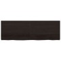 Tablero mesa madera roble tratada marrón oscuro 180x60x(2-6) cm