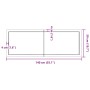 Tablero mesa madera roble tratada marrón oscuro 140x50x(2-6) cm
