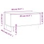 Mesa de centro madera contrachapada blanco 90x44,5x45 cm
