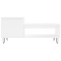 Mesa de centro madera contrachapada blanco 100x50x45 cm