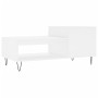 Mesa de centro madera contrachapada blanco 100x50x45 cm