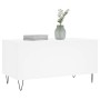 Mesa de centro madera contrachapada blanco 90x44,5x45 cm