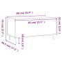 Mesa de centro madera contrachapada blanco 90x44,5x45 cm