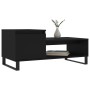 Mesa de centro madera contrachapada negro 100x50x45 cm
