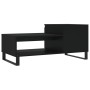 Mesa de centro madera contrachapada negro 100x50x45 cm