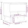 Mesa de centro madera de ingeniería negro 50x46x50 cm