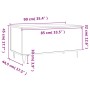 Mesa de centro madera contrachapada roble marrón 90x44,5x45 cm