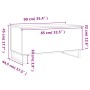 Mesa de centro madera contrachapada roble marrón 90x44,5x45 cm