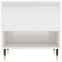 Mesa de centro madera de ingeniería blanco brillo 50x46x50 cm