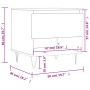 Mesa de centro madera de ingeniería roble ahumado 50x46x50 cm