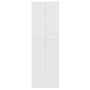 Armario de oficina de madera contrachapada blanco 60x32x190 cm