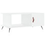 Mesa de centro madera contrachapada blanco 90x50x40 cm