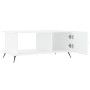 Mesa de centro madera contrachapada blanco 90x50x40 cm