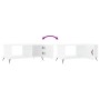 Mesa de centro madera contrachapada blanco 90x50x40 cm