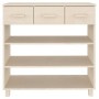 Mesa consola HAMAR madera maciza pino marrón miel 90x35x90 cm