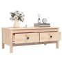 Mesa de centro de madera maciza de pino gris 100x50x40 cm
