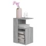 Mesa auxiliar madera contrachapada gris Sonoma 36x30x56 cm