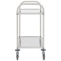 Carrito de cocina de 2 alturas acero inoxidable 96,5x55x90 cm