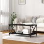 Mesa de centro madera contrachapada y hierro negro 100x50x45 cm