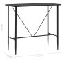 Mesa alta de cocina MDF negro 120x60x110 cm