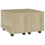 Mesa de centro madera contrachapada roble Sonoma 60x60x38 cm