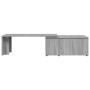 Mesa de centro de madera contrachapada gris Sonoma 150x50x35 cm