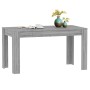 Mesa de comedor madera contrachapada gris Sonoma 140x74,5x76 cm