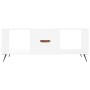 Mesa de centro madera contrachapada blanco 102x50x40 cm