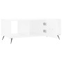 Mesa de centro madera contrachapada blanco 102x50x40 cm
