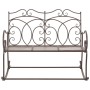 Banco de jardín metal marrón envejecido 104 cm