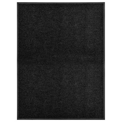 Felpudo lavable negro 90x120 cm