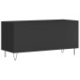 Mueble para discos madera contrachapada negro 100x38x48 cm