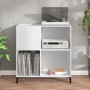 Mueble para discos madera contrachapada blanco 84,5x38x89 cm