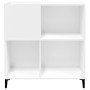 Mueble para discos madera contrachapada blanco 84,5x38x89 cm
